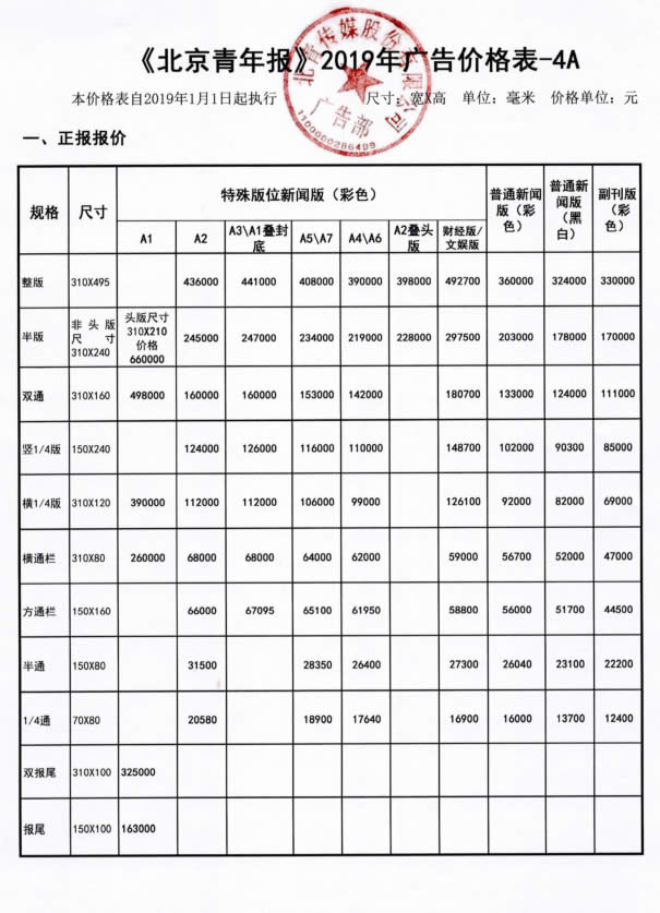 北京青年报广告投放价钱-云顶集团